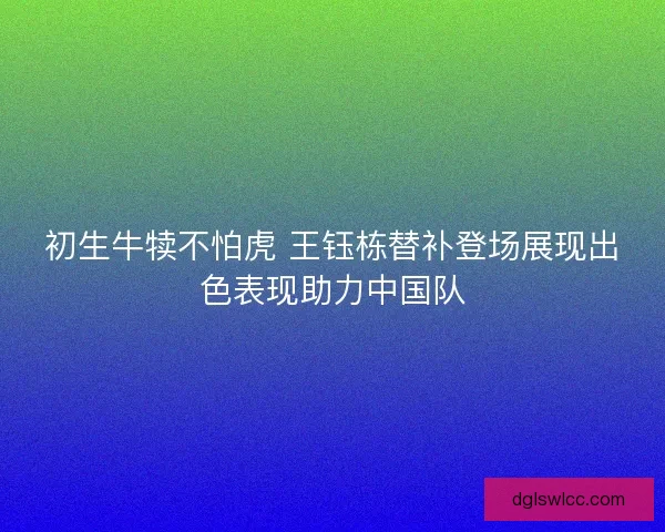 初生牛犊不怕虎 王钰栋替补登场展现出色表现助力中国队